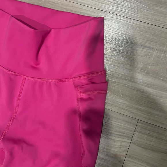 Adidas girls Pants Optime High-Waisted Tights-Fuchsia - girls large - Picture 3 of 5